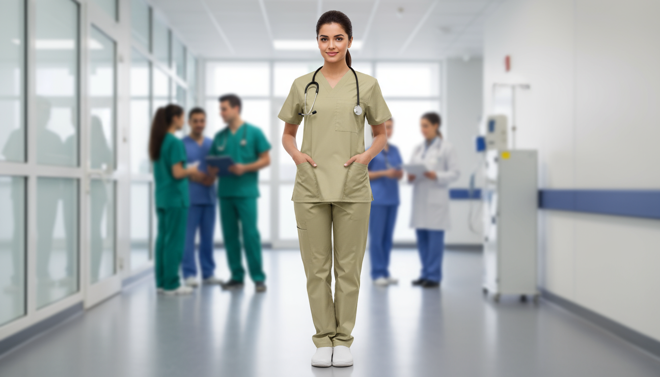 Women’s Durable Workwear Scrub Set for Hospitals