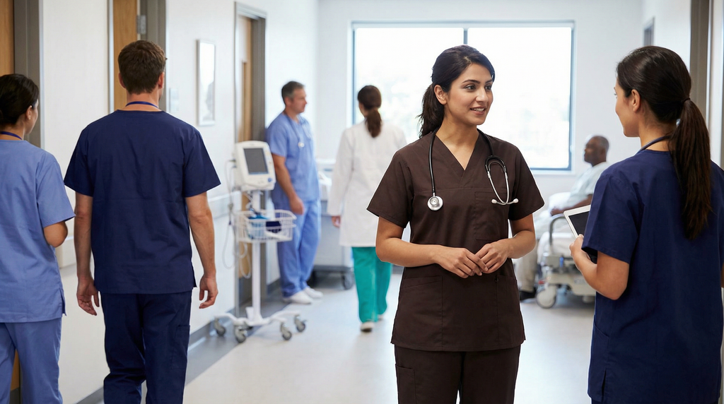 Women’s Elegant Cut Medical Scrub Set