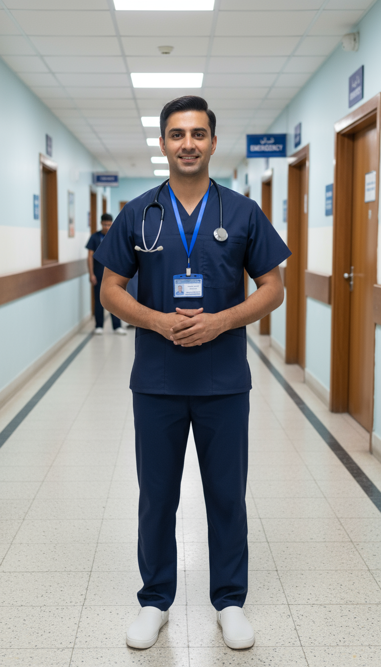 Men’s Classic Fit Medical Scrub Set – Med Wear