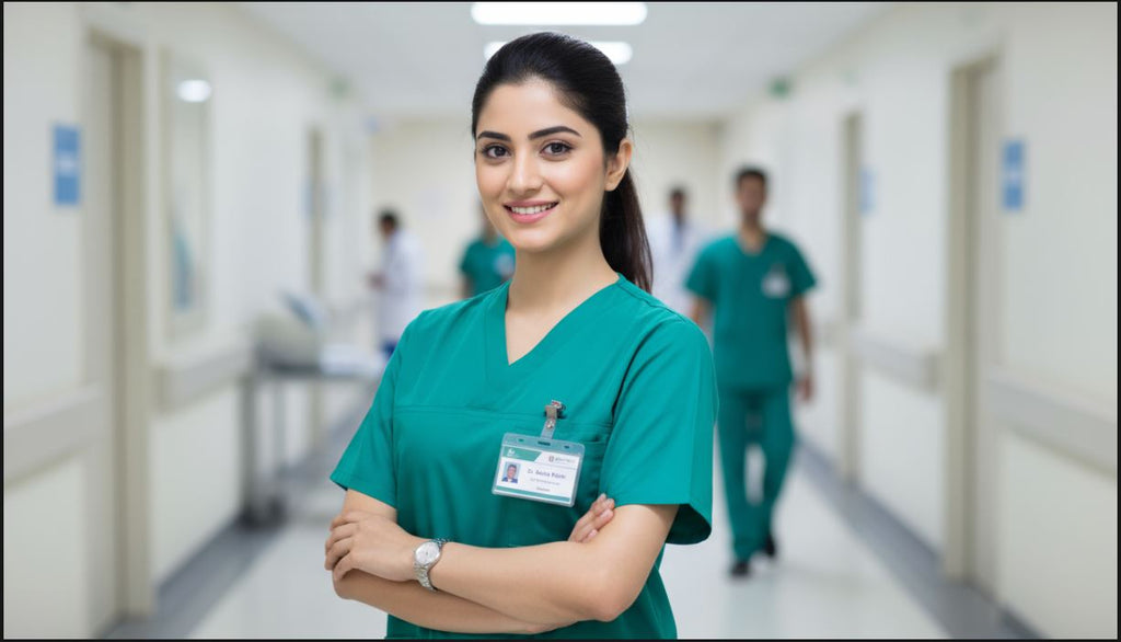 Women’s Easy-Care Medical Scrubs (Top + Bottom)