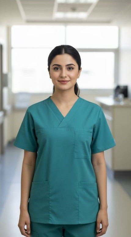 Women’s Easy-Care Medical Scrubs (Top + Bottom)