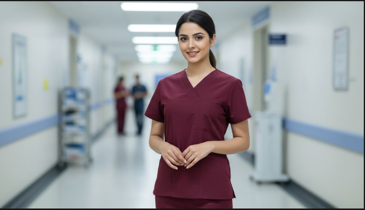 Women’s Essential Scrub Wine Purple – Comfort Meets Style